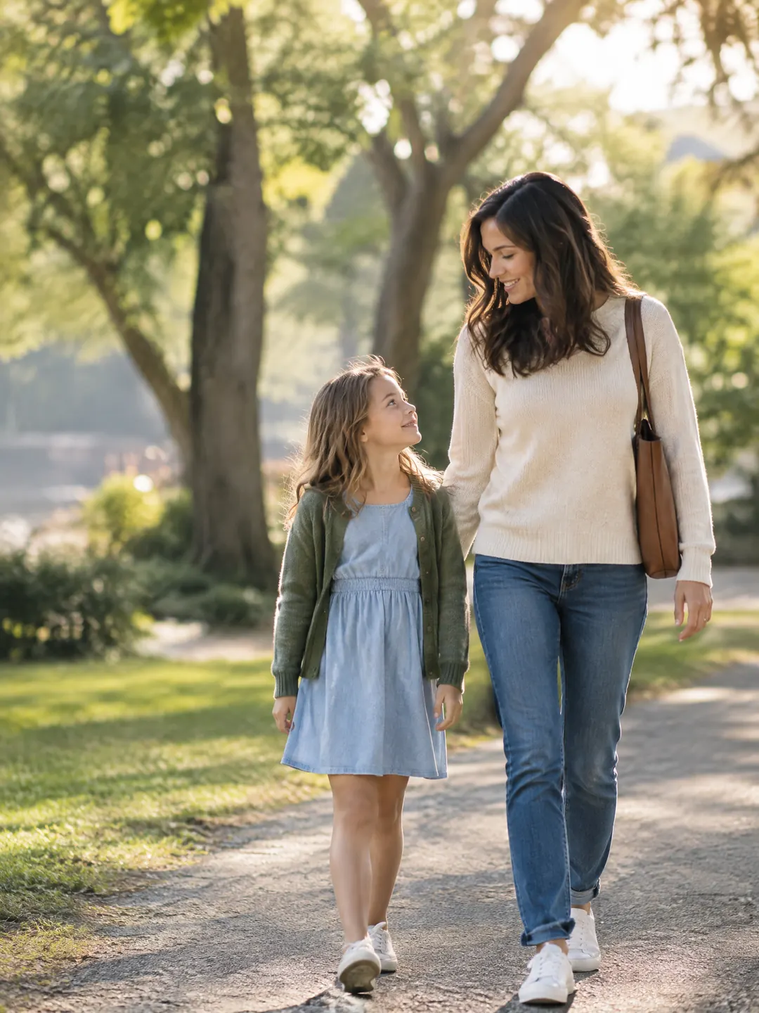 Parent and child enjoying time together outdoors